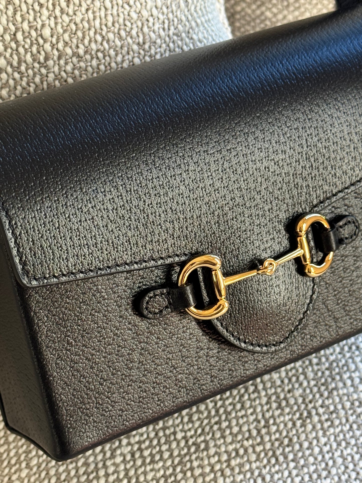 Gucci Horsebit 1955 Black Leather Shoulder Bag
