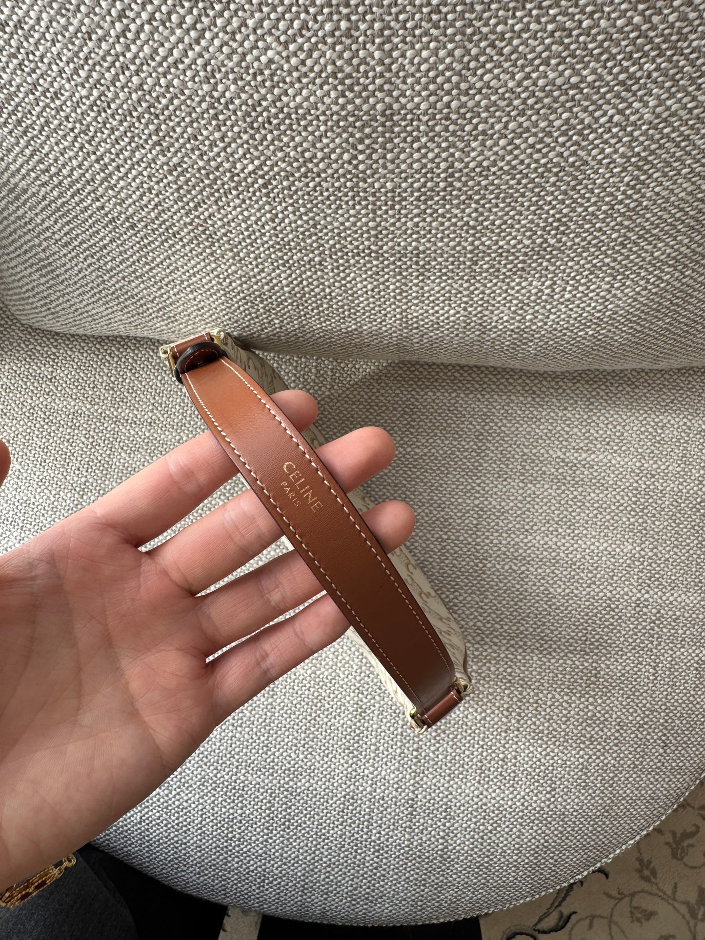 Celine Triomphe Monogram Shoulder Bag