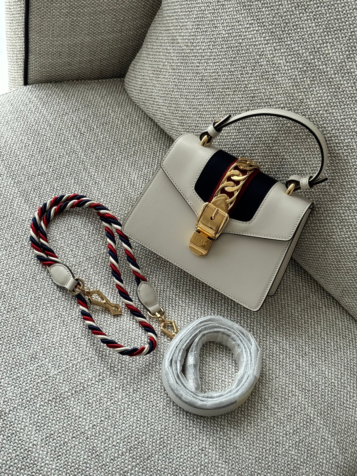 Gucci Sylvie Mini Leather Top Handle Bag
