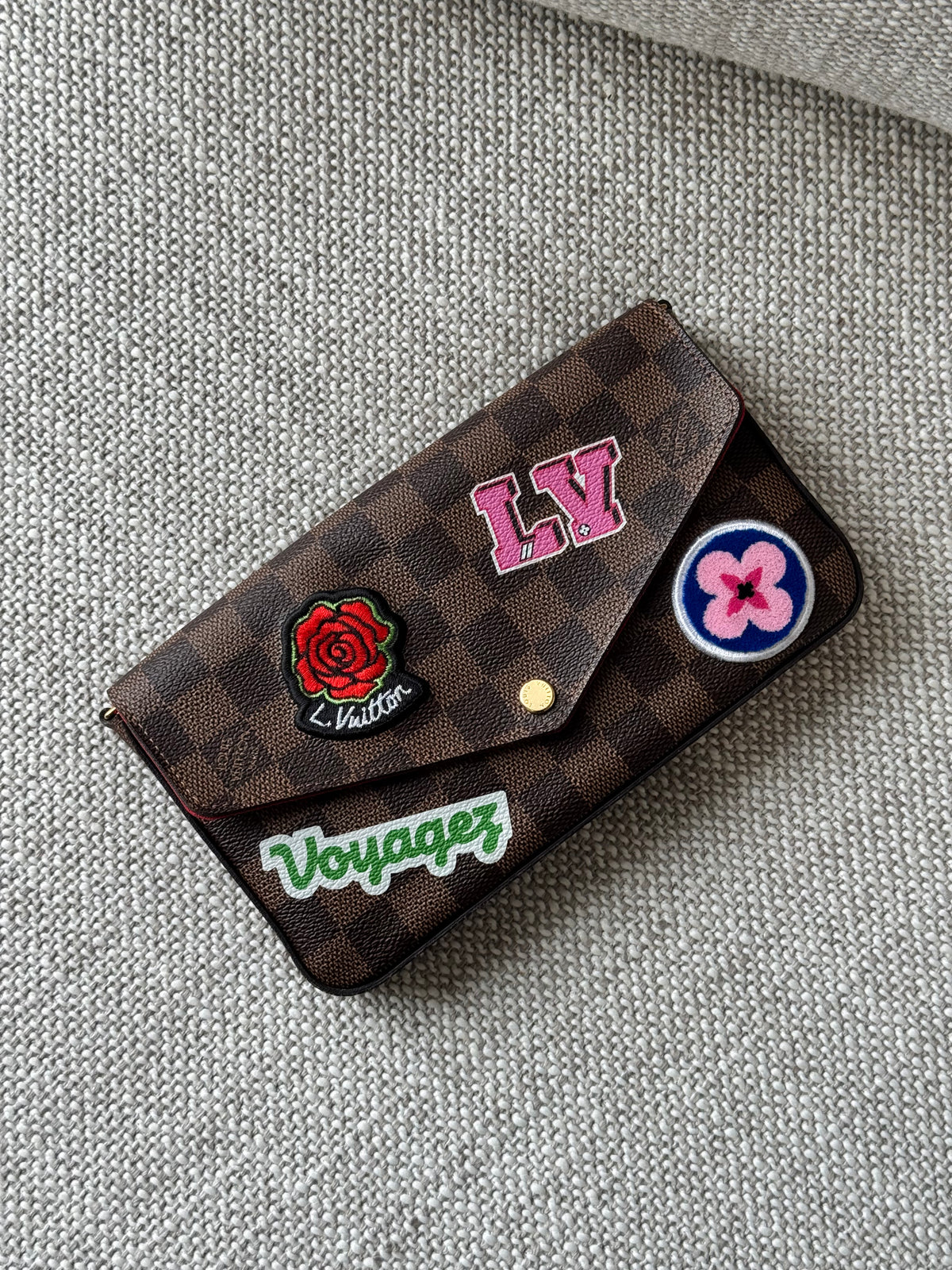 Louis Vuitton Pochette Félicie World Tour Damier Ebene Wallet on Chain