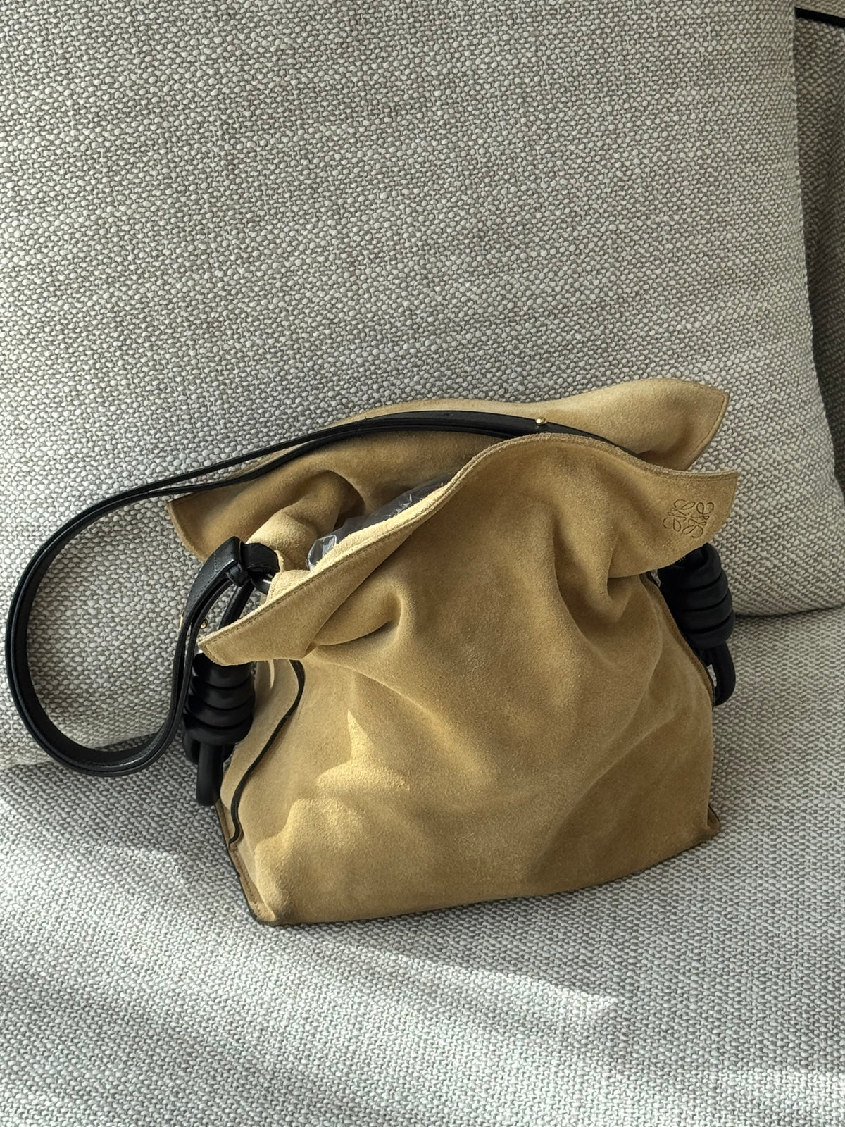 Loewe Flamenco Bag – Black & Tan Leather