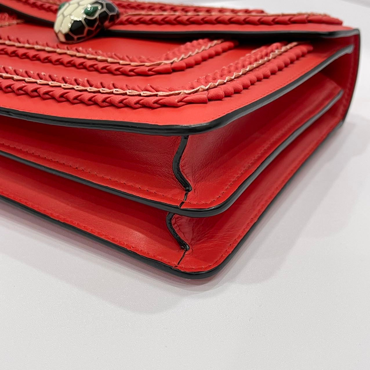 Bvlgari Serpenti Forever Shoulder Bag Calfskin Red LGHW