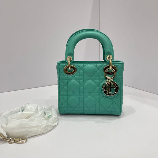 Dior Lambskin My Dior Lady Dior Small Green LGHW
