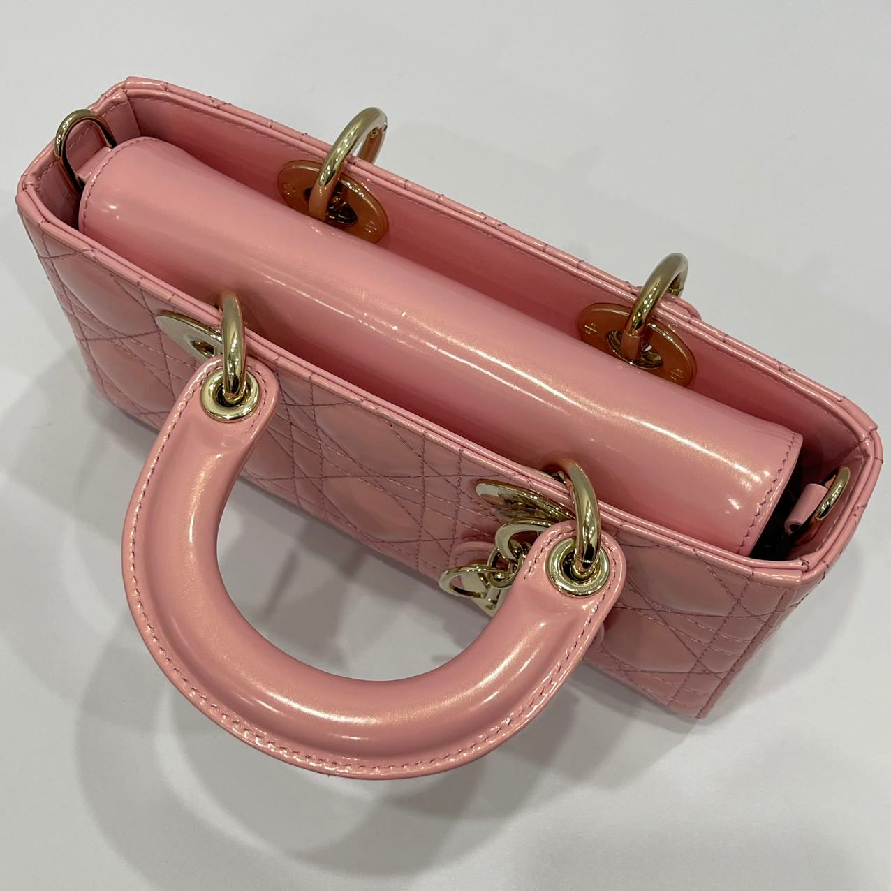 Dior Lady D-Joy Small Bag Lambskin Powder Pink LGHW