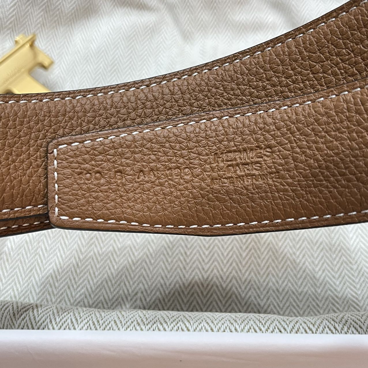 Hermes size 100 constance 32mm belt Brown RGHW