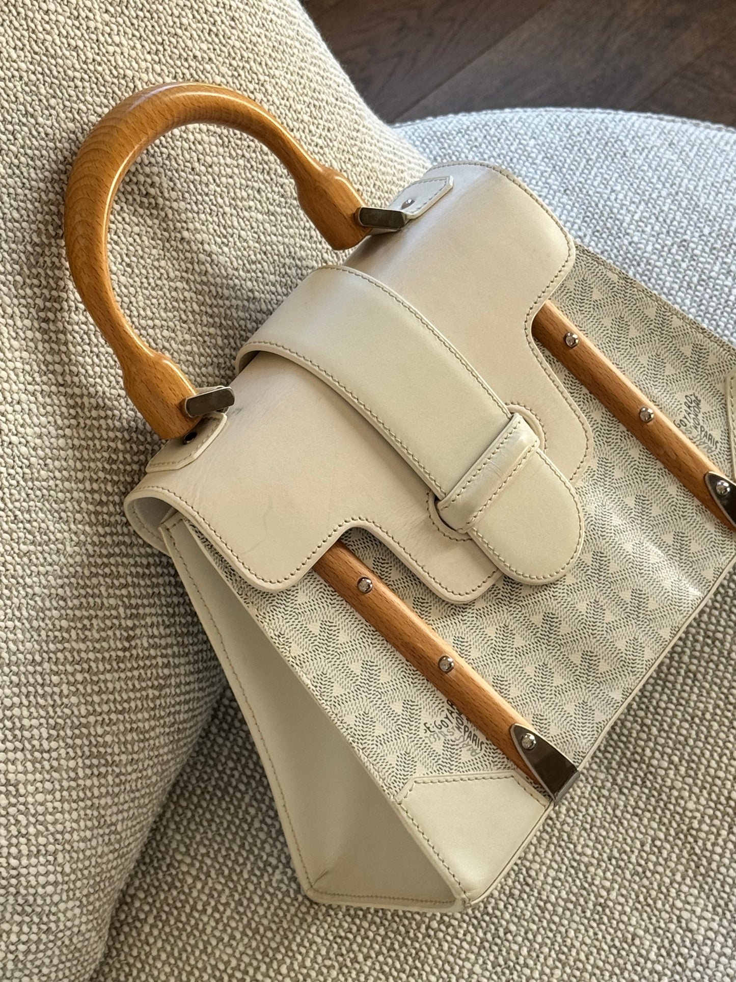 Goyard Saïgon Structured Small Bag White