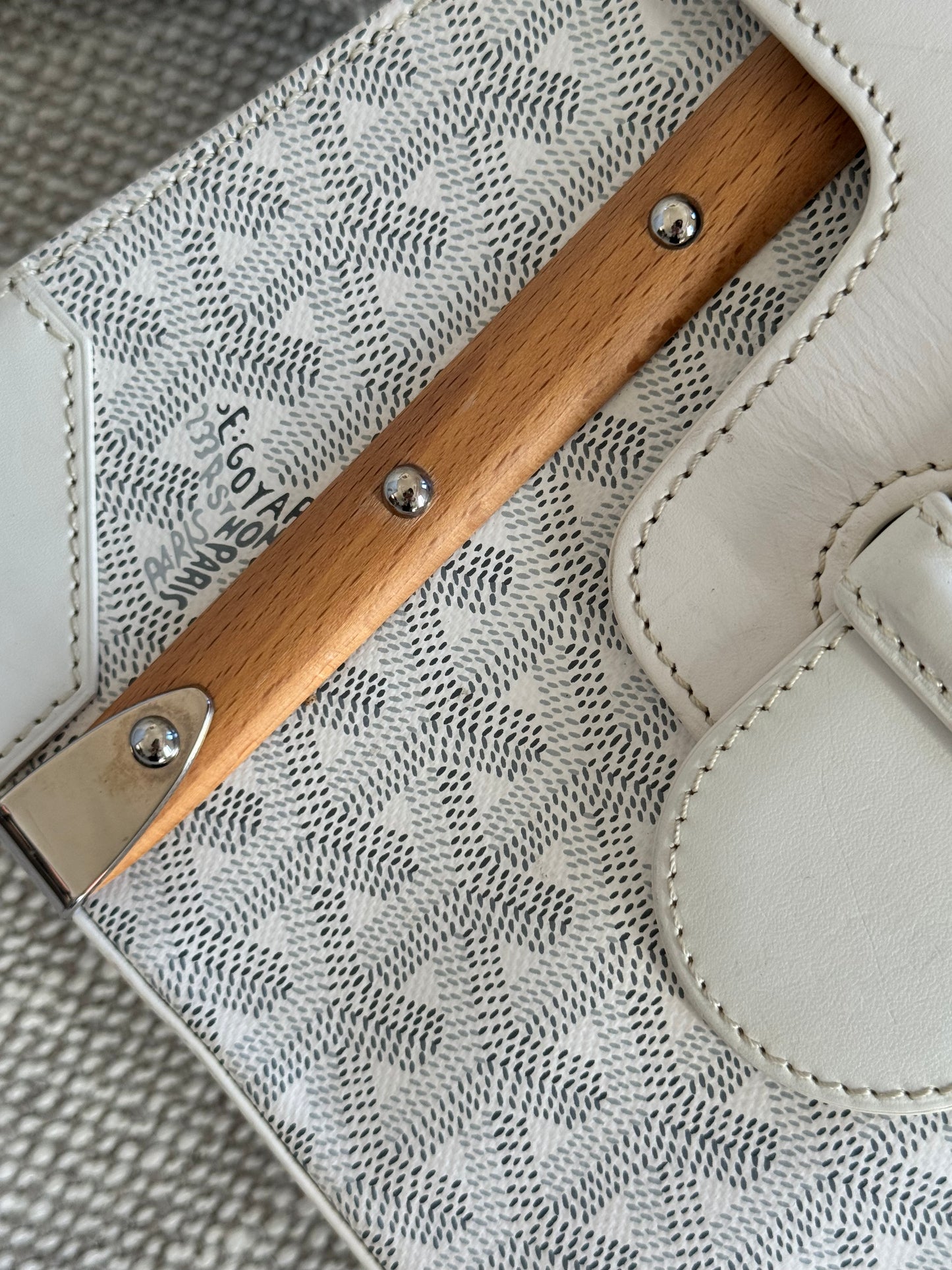Goyard Saïgon Structured Small Bag White