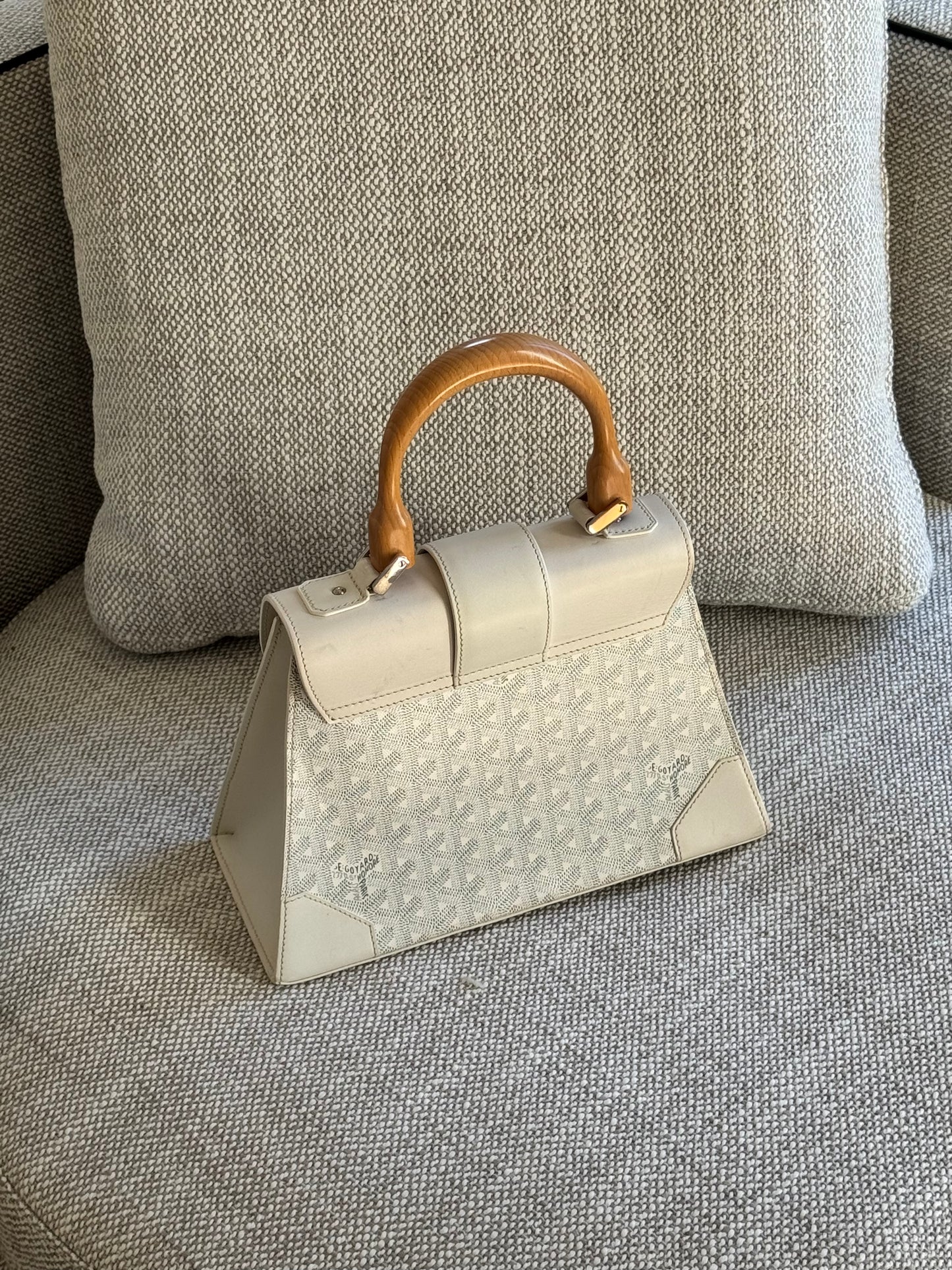 Goyard Saïgon Structured Small Bag White