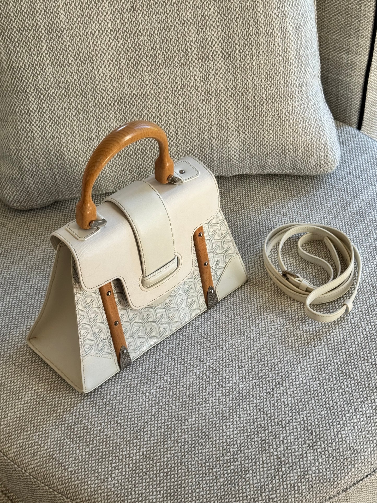 Goyard Saïgon Structured Small Bag White