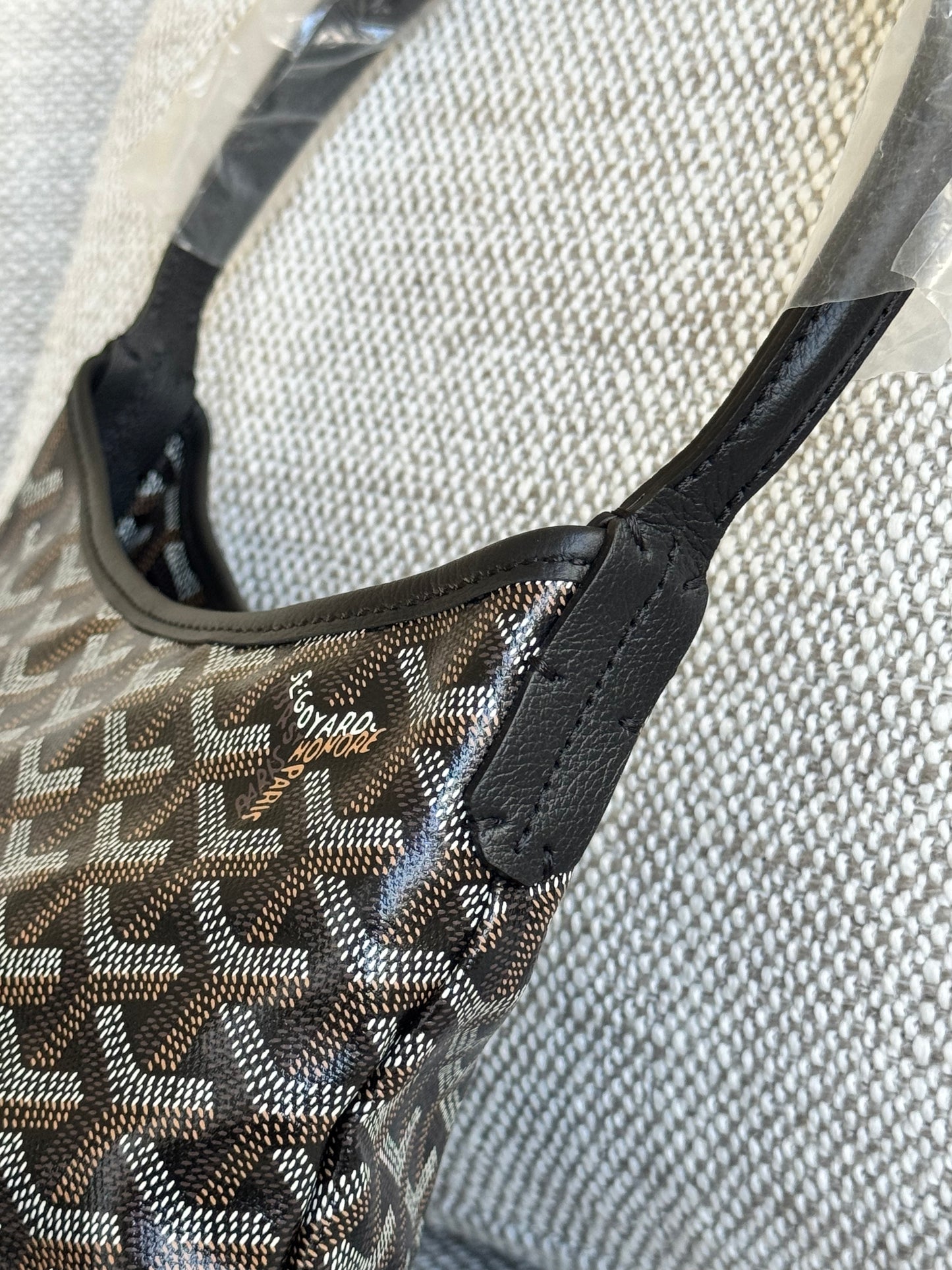 Goyard Mini Hobo Bag in Black Goyardine Canvas