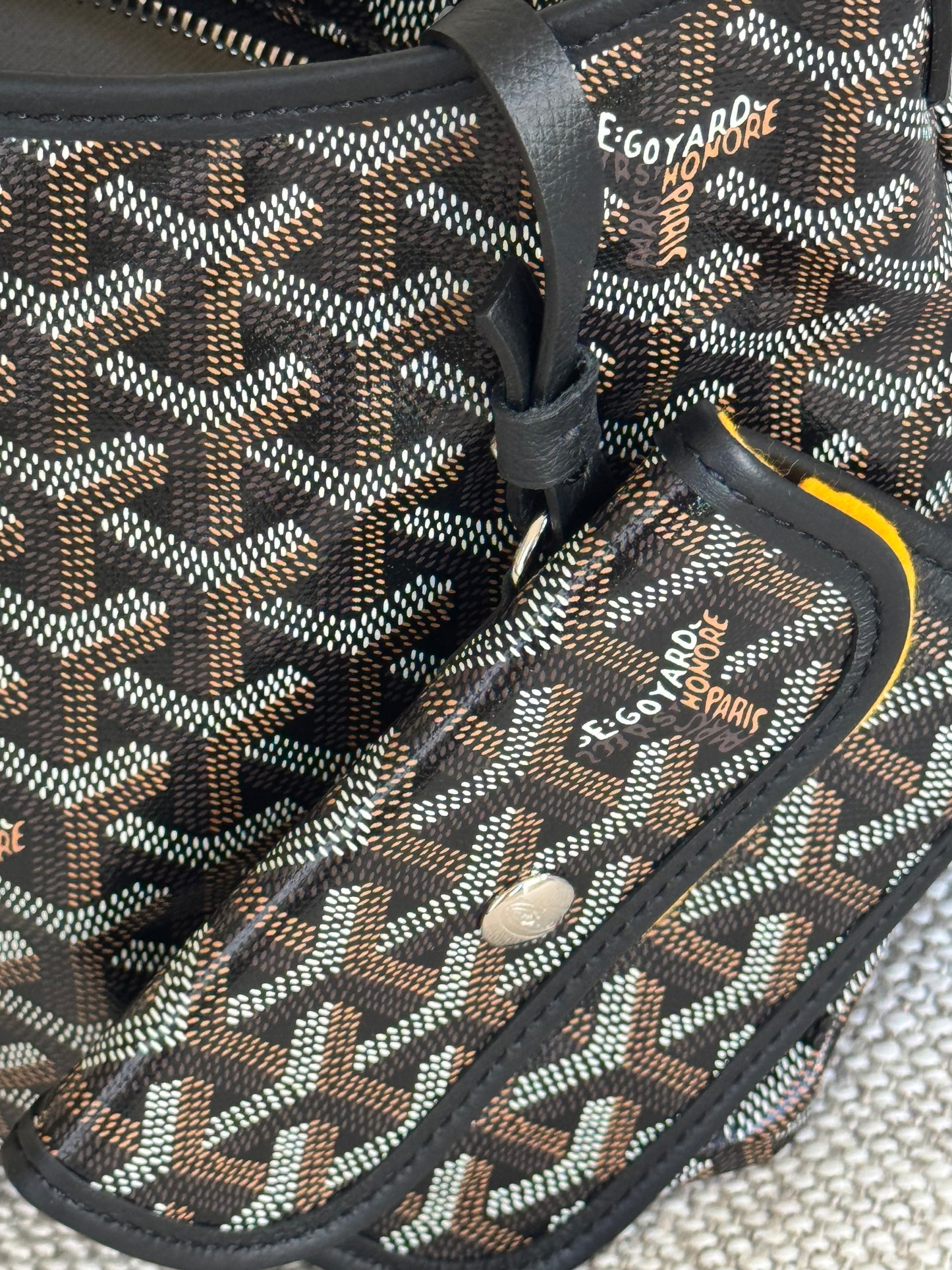 Goyard Mini Hobo Bag in Black Goyardine Canvas
