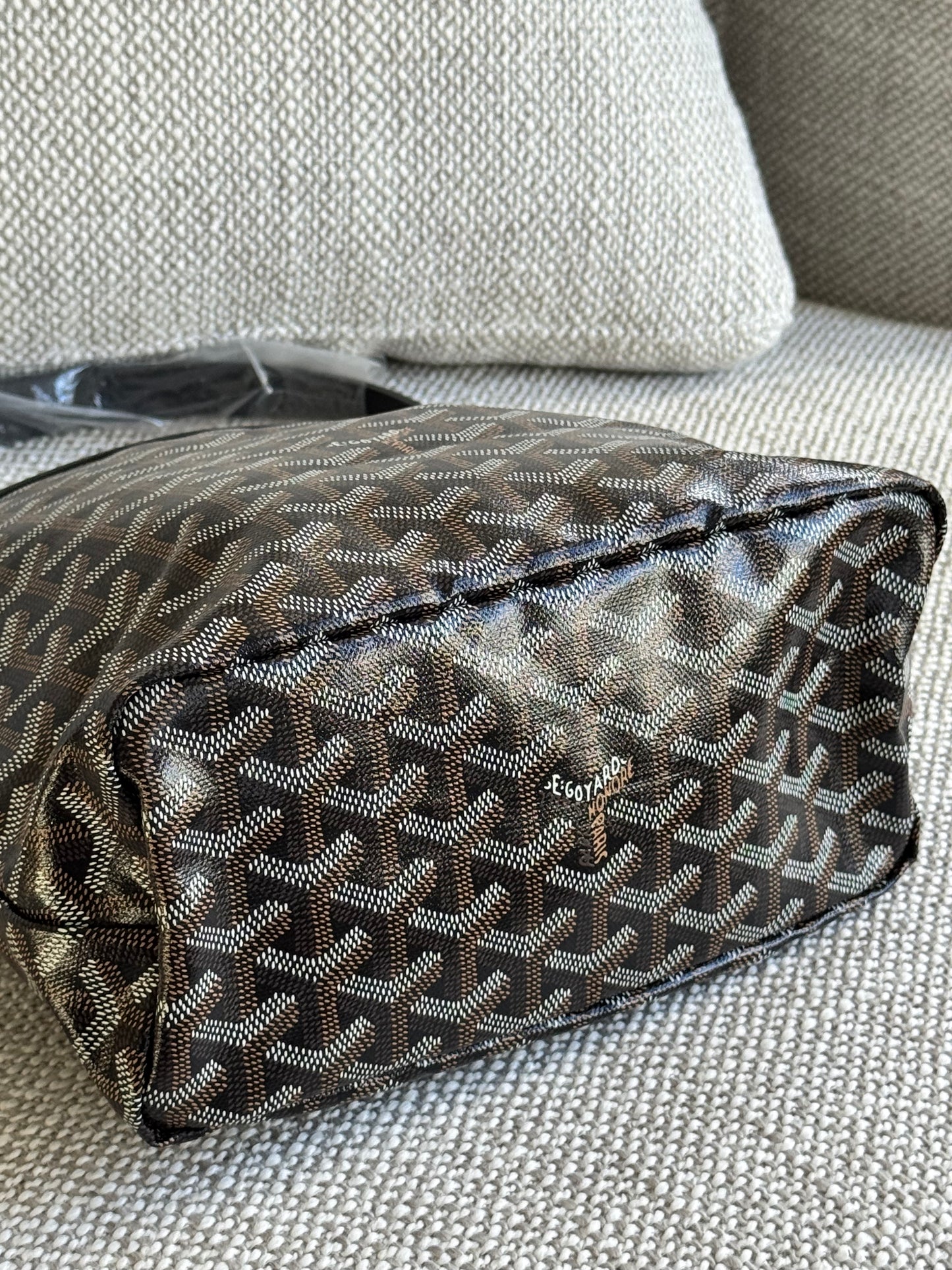 Goyard Mini Hobo Bag in Black Goyardine Canvas