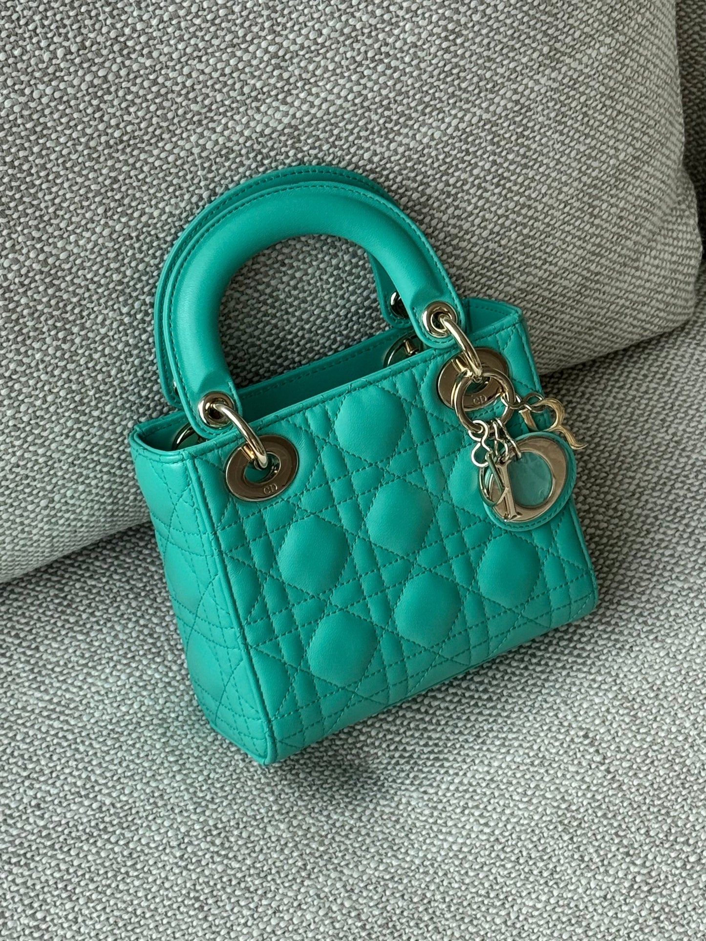 Mini Lady Dior Bag – Green Cannage Lambskin