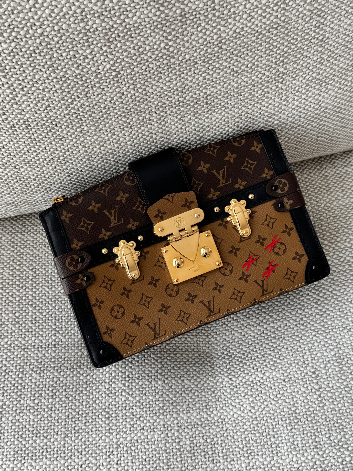 Louis Vuitton Petite Malle Monogram Reverse Trunk Bag