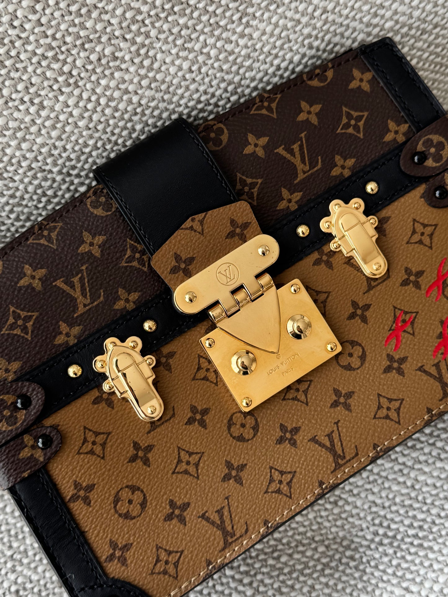 Louis Vuitton Petite Malle Monogram Reverse Trunk Bag