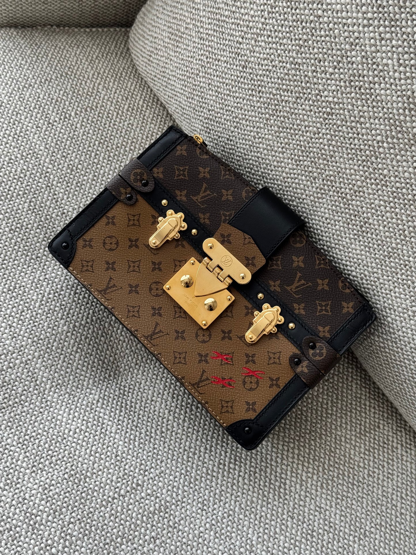 Louis Vuitton Petite Malle Monogram Reverse Trunk Bag