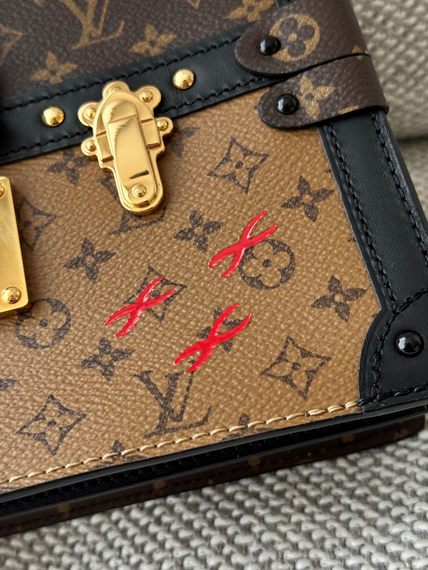 Louis Vuitton Petite Malle Monogram Reverse Trunk Bag