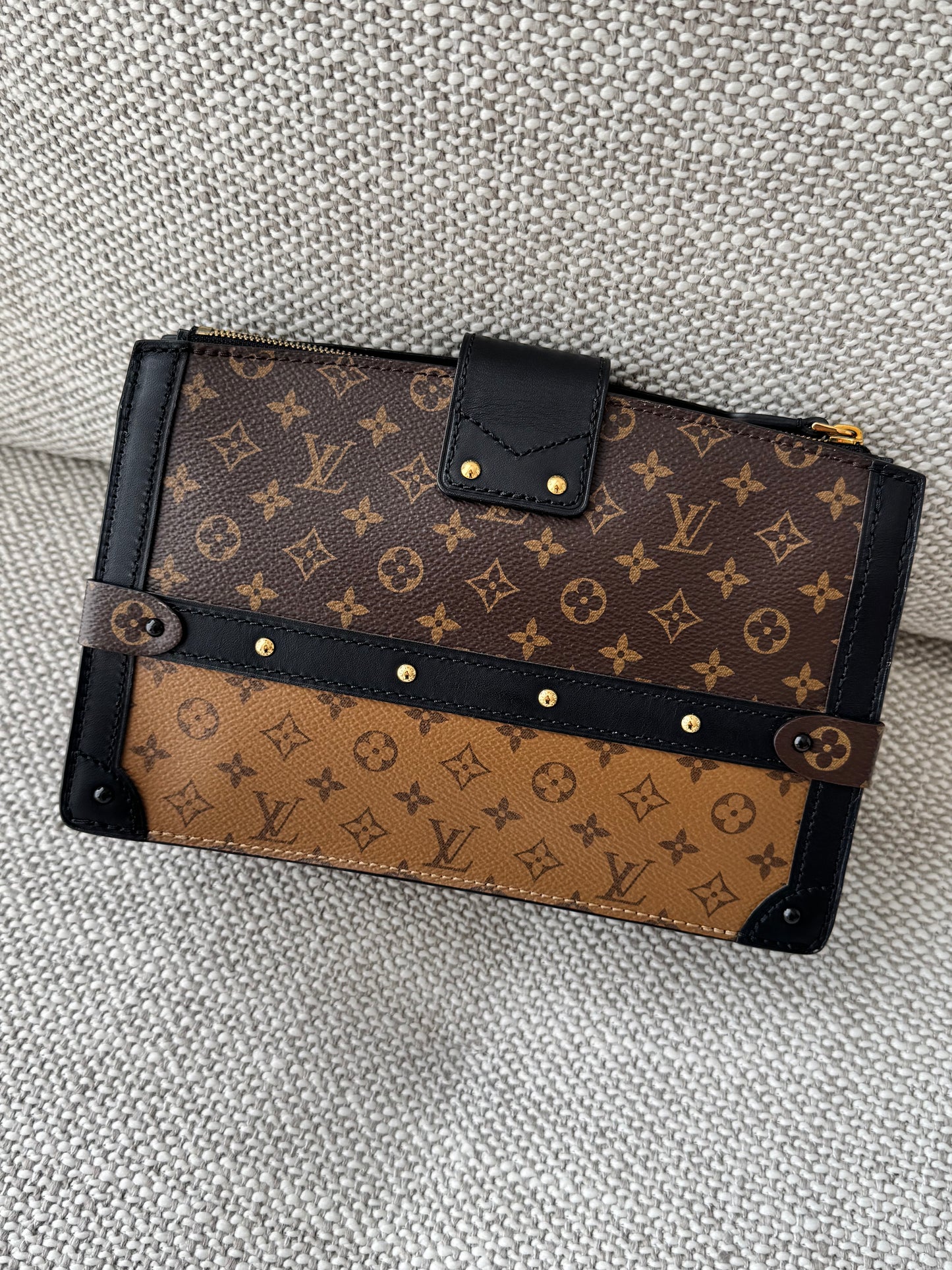 Louis Vuitton Petite Malle Monogram Reverse Trunk Bag