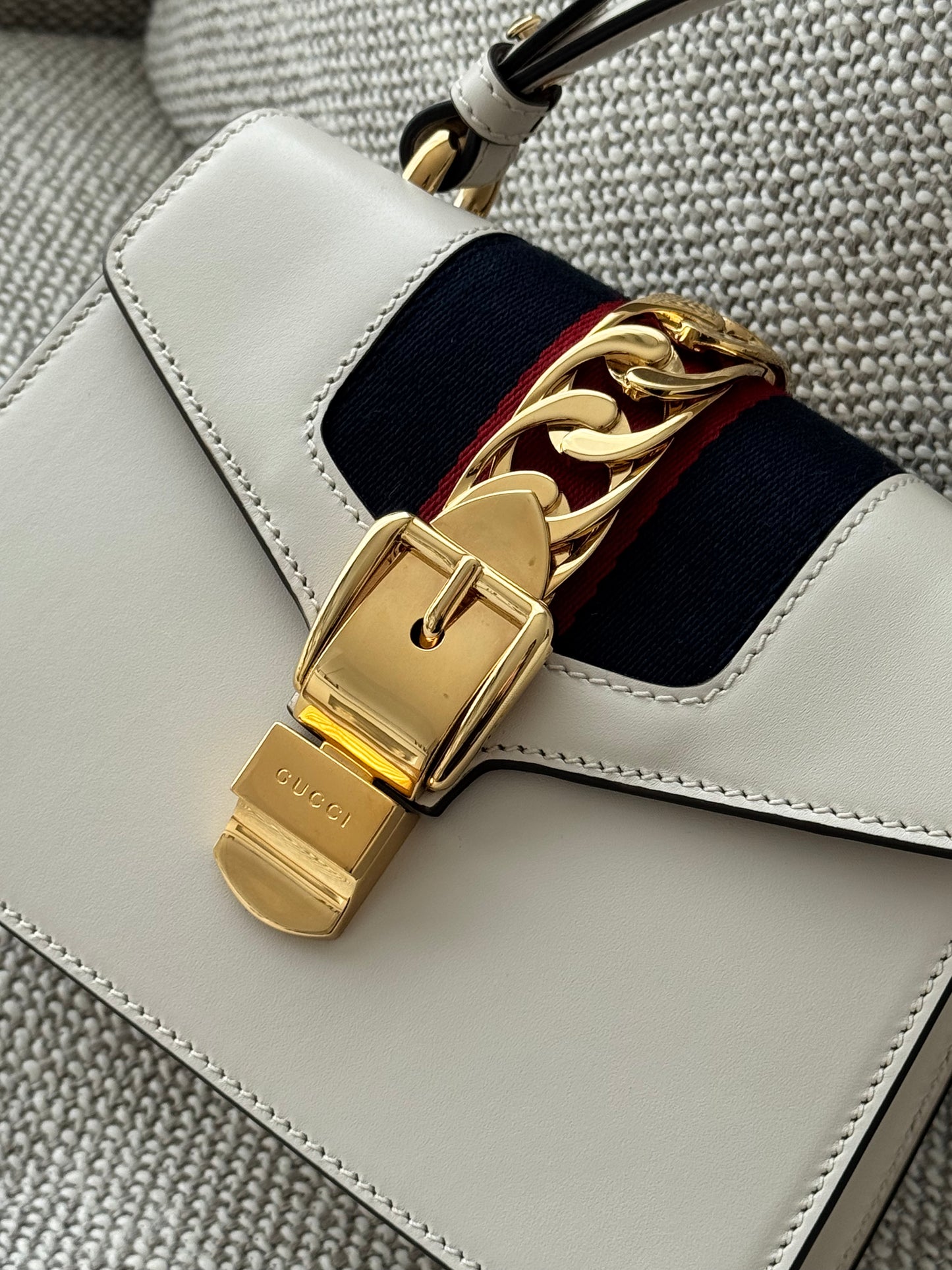Gucci Sylvie Mini Leather Top Handle Bag
