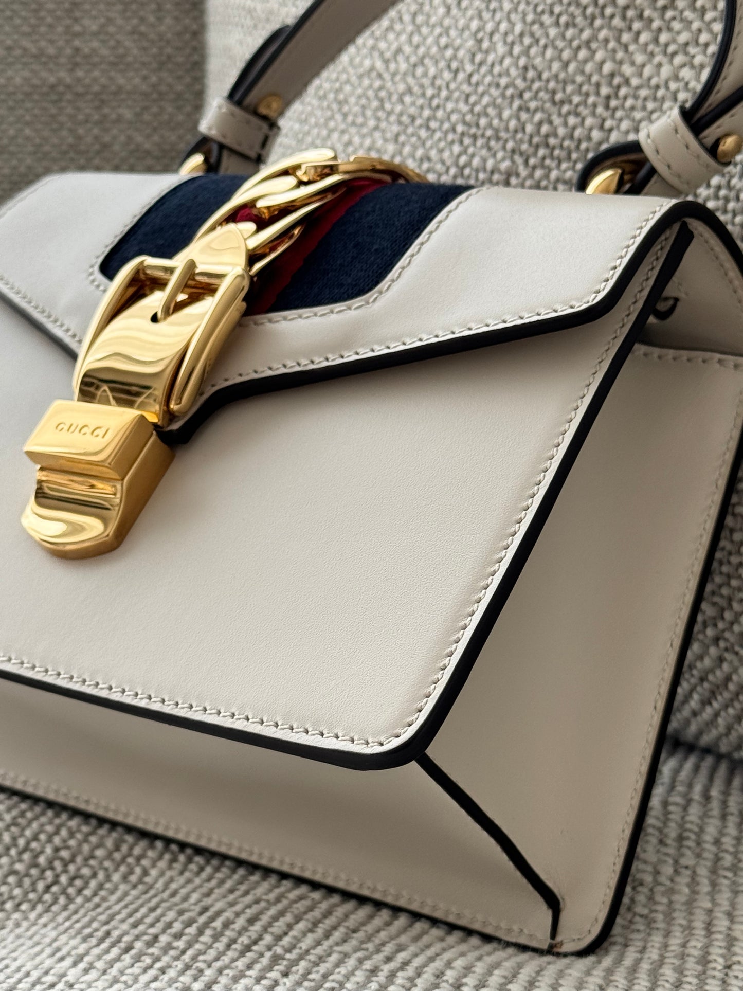 Gucci Sylvie Mini Leather Top Handle Bag