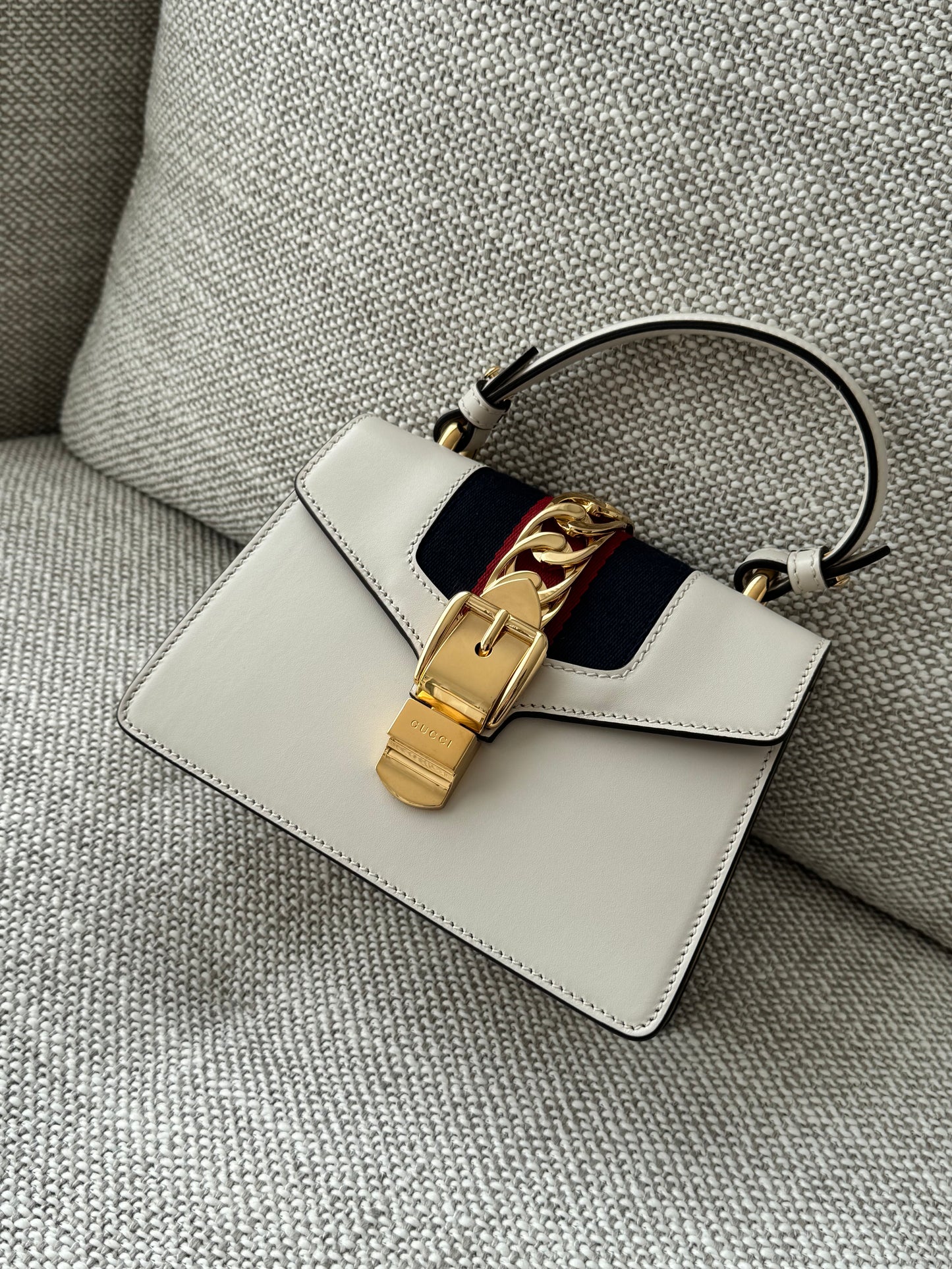 Gucci Sylvie Mini Leather Top Handle Bag