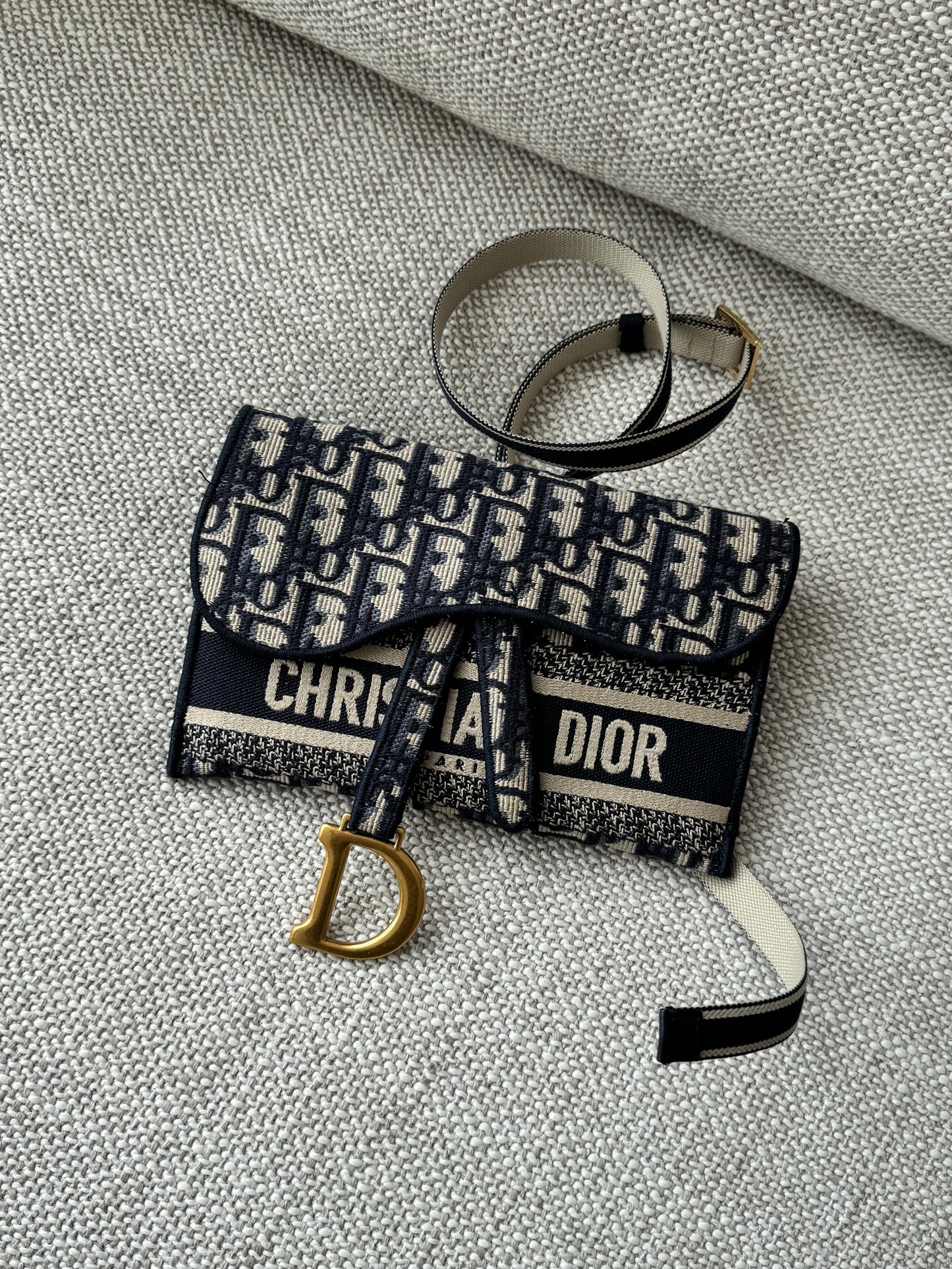 Dior Saddle Belt Pouch Oblique Jacquard