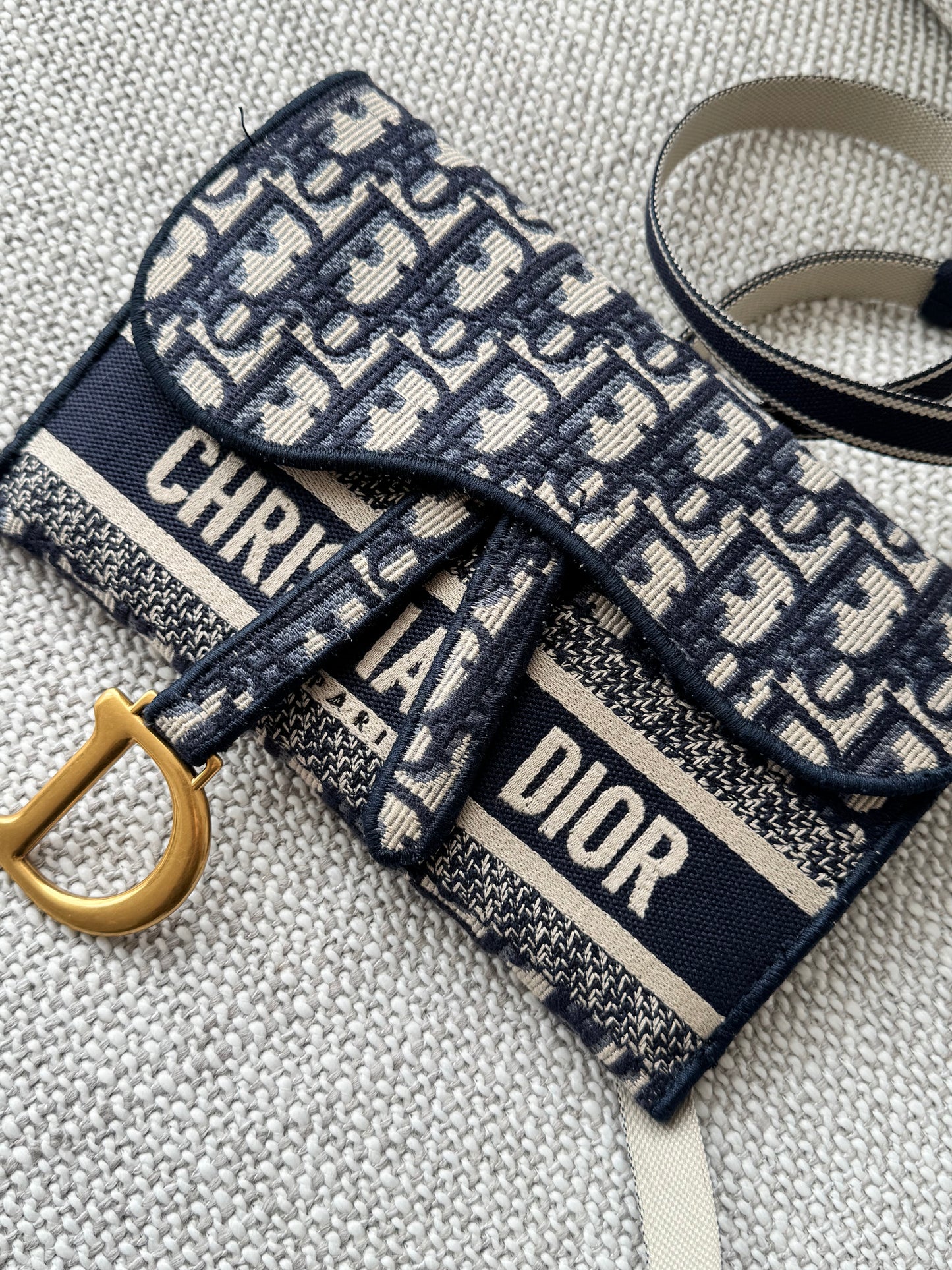 Dior Saddle Belt Pouch Oblique Jacquard