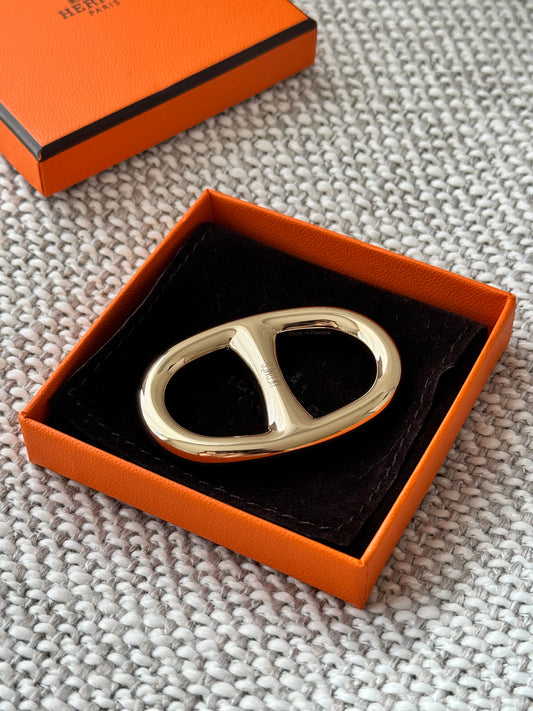 Hermès Chaine d'Ancre Brooch Gold