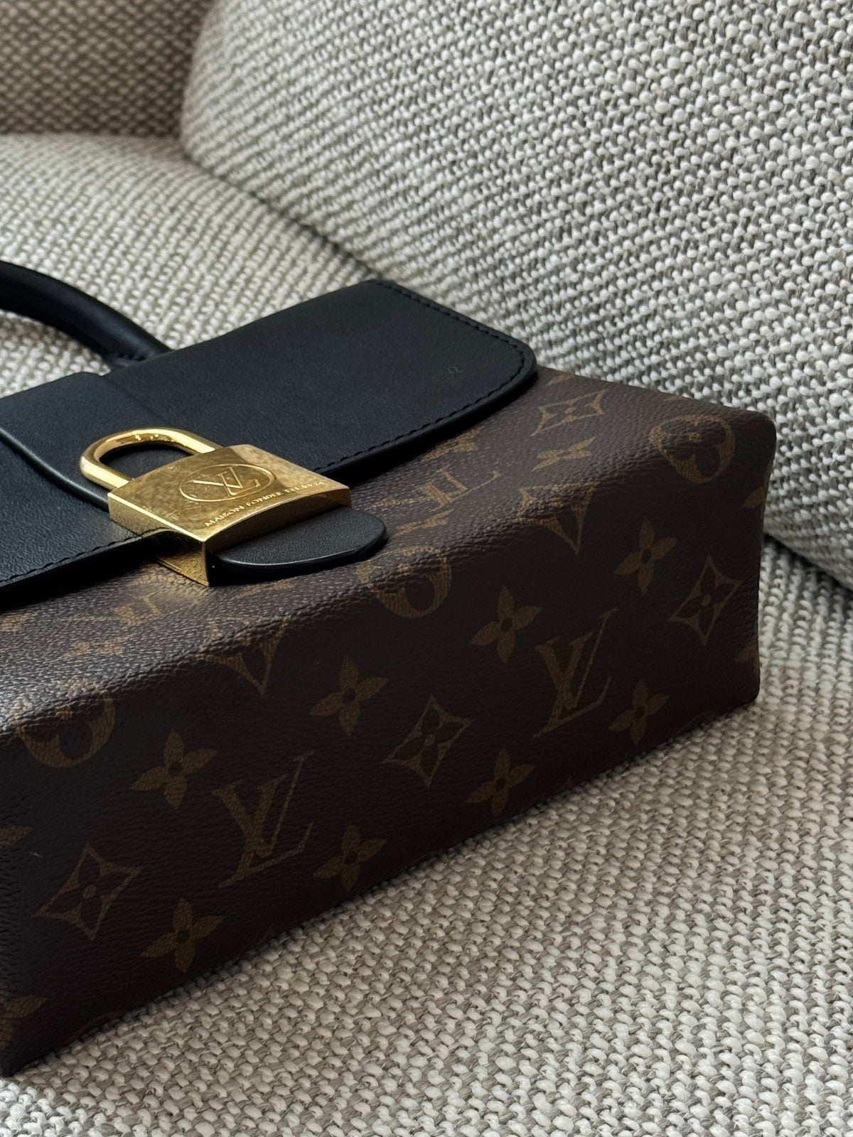 Louis Vuitton Locky BB Monogram Canvas & Black Leather Bag