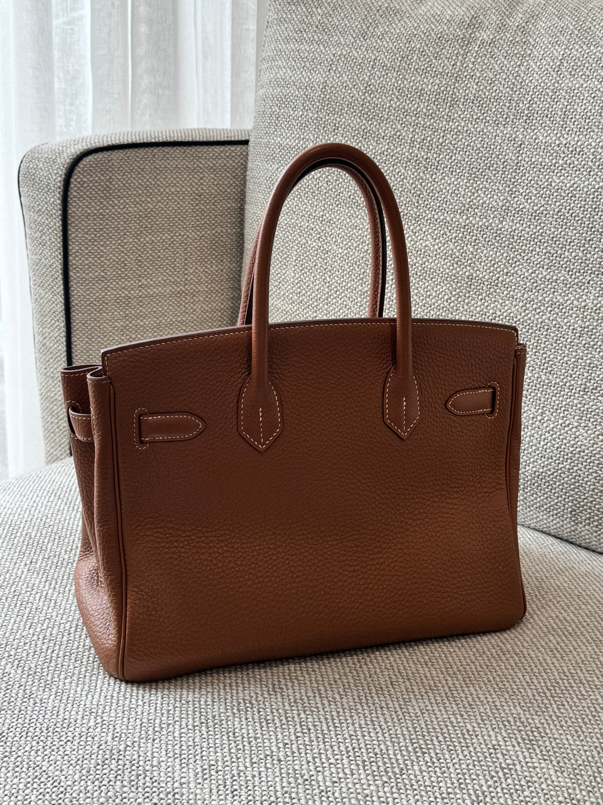 Hermès Birkin 30 Togo Leather Gold Handbag