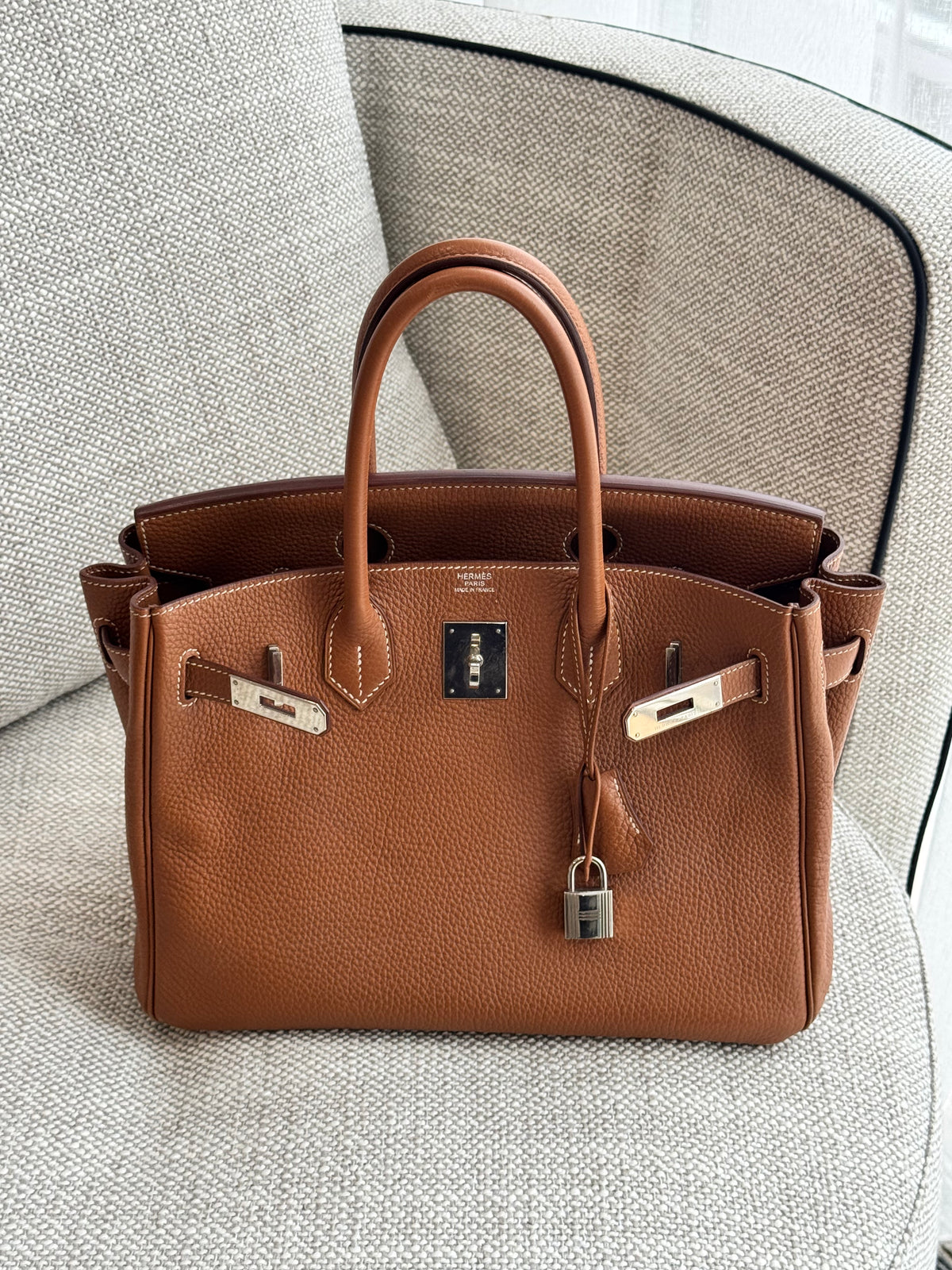 Hermès Birkin 30 Togo Leather Gold Handbag