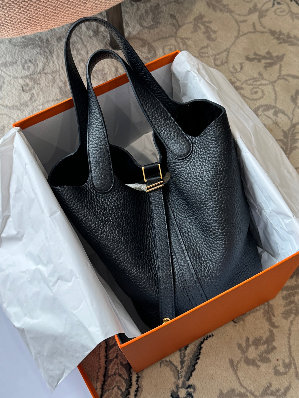 Hermès Picotin Lock 18 Clemence Leather Handbag