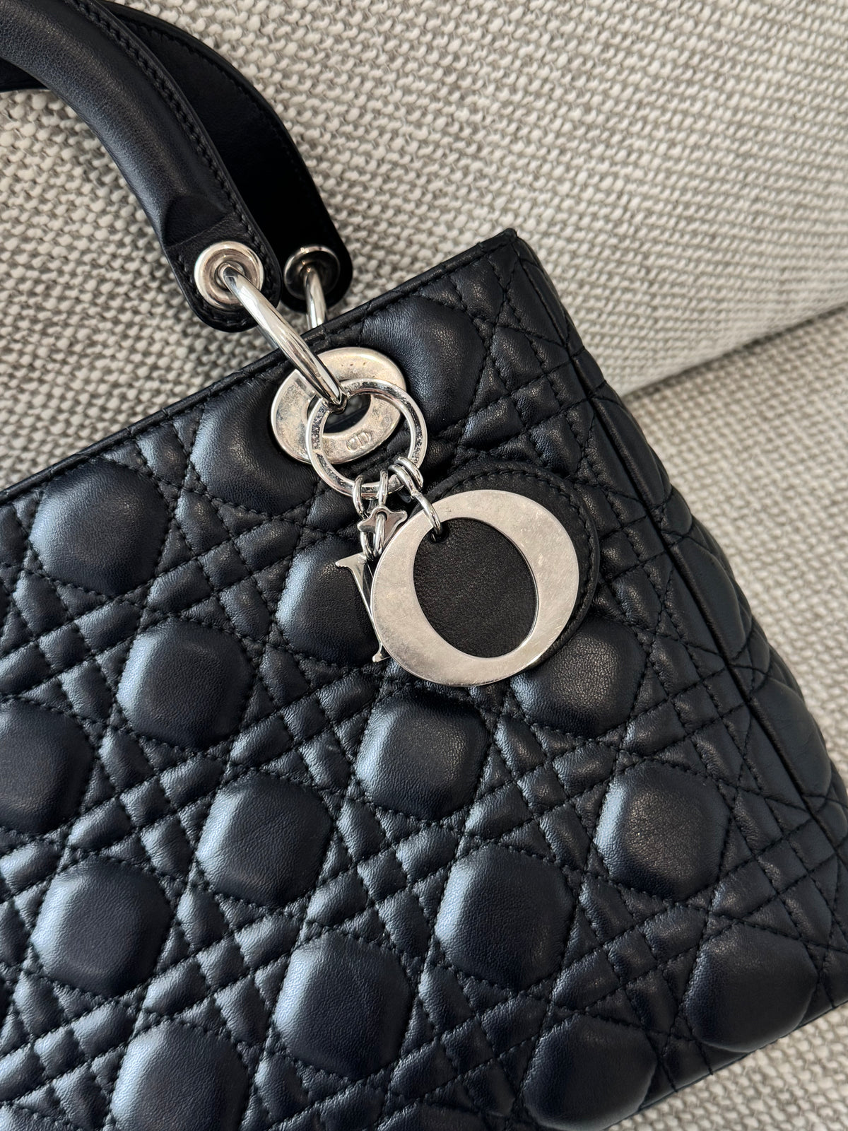 Dior Medium Lady Dior Black Cannage Lambskin Bag