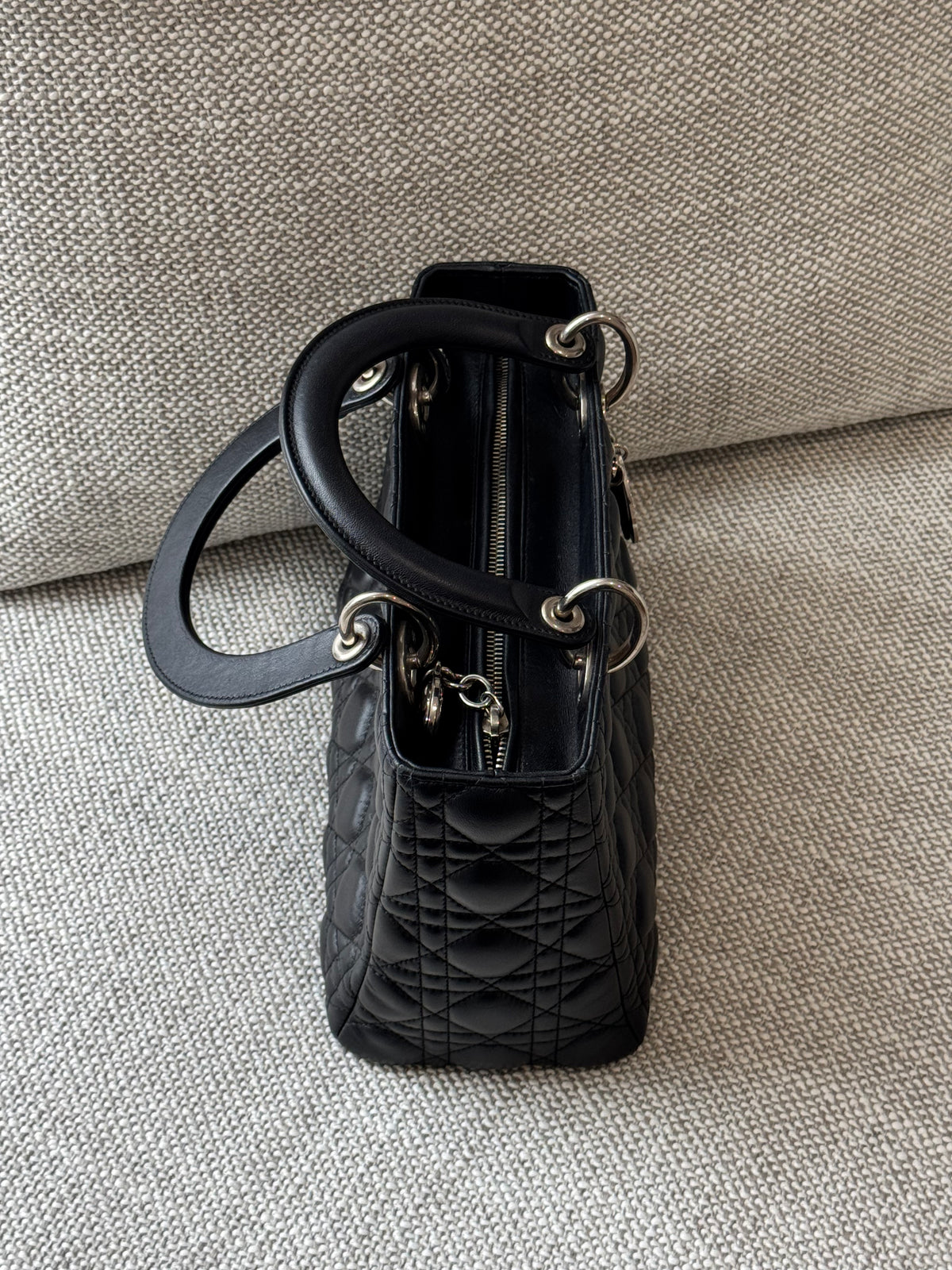 Dior Medium Lady Dior Black Cannage Lambskin Bag