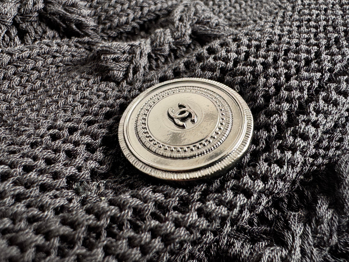 Chanel Black Textured Knit Cardigan
