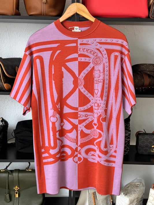 Hermès Etriers Knit Short Sleeve Sweater