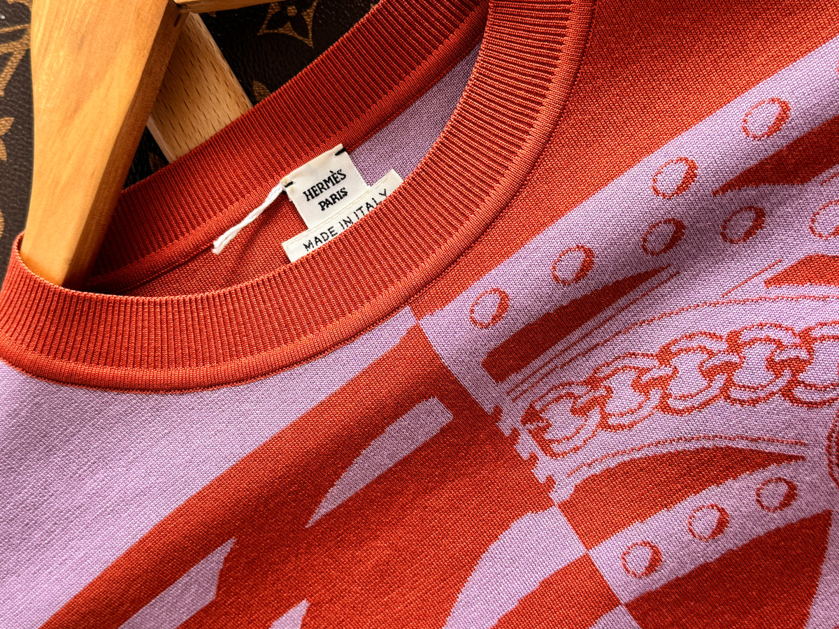 Hermès Etriers Knit Short Sleeve Sweater