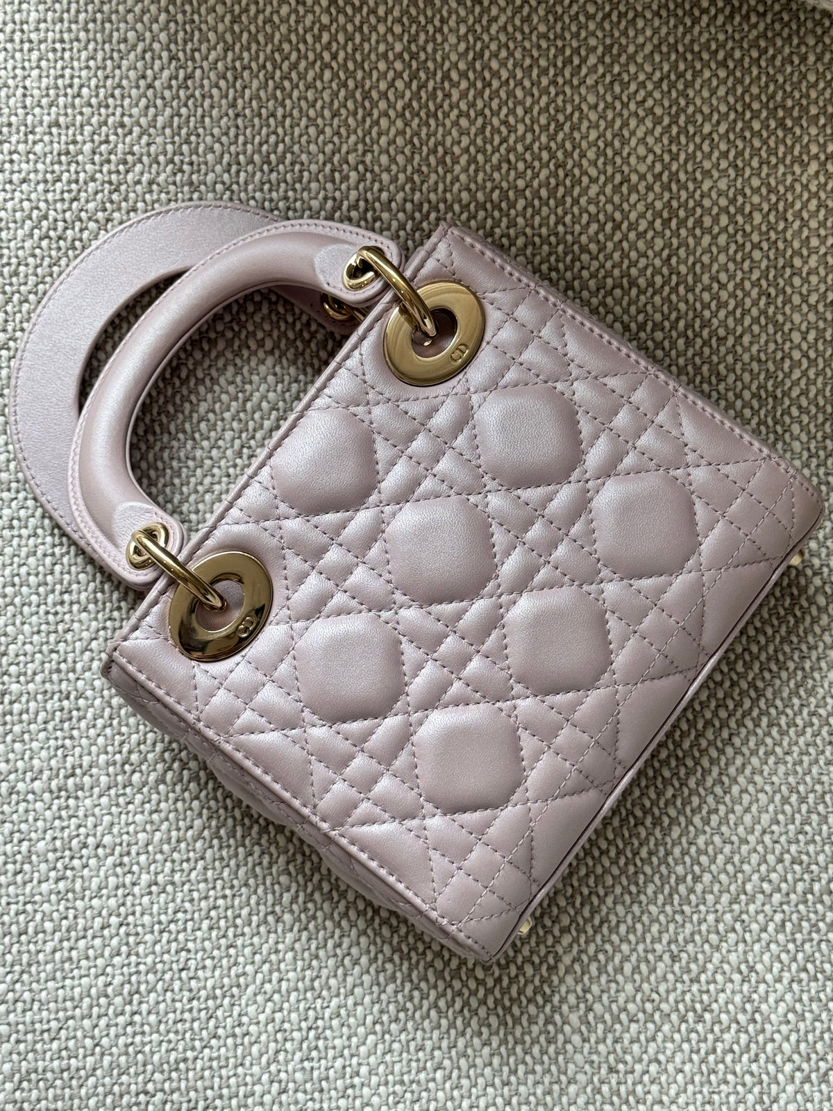 Dior Lady Dior Mini Cannage Lambskin Handbag