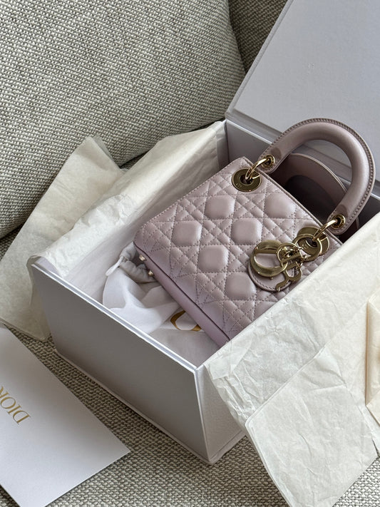 Dior Lady Dior Mini Cannage Lambskin Handbag