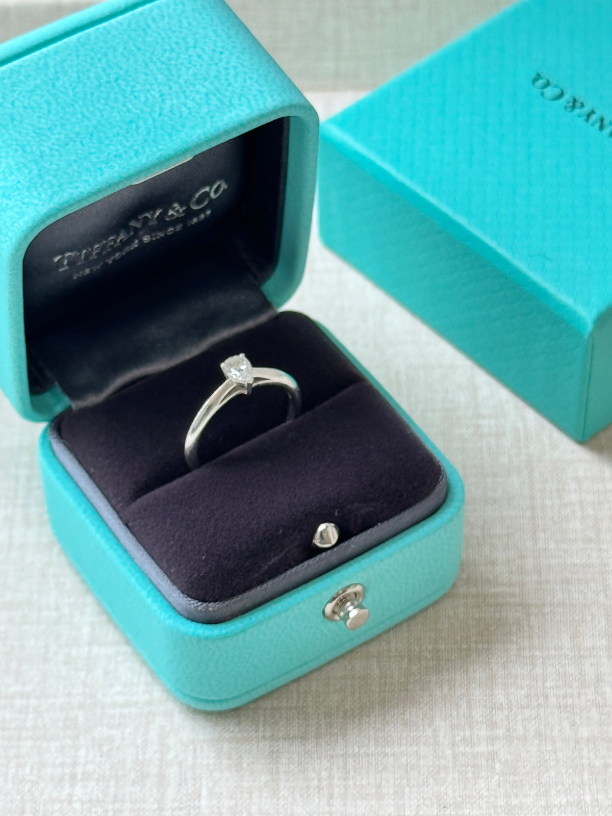 Tiffany & Co. Pear-Shaped Diamond Ring 0.23ct