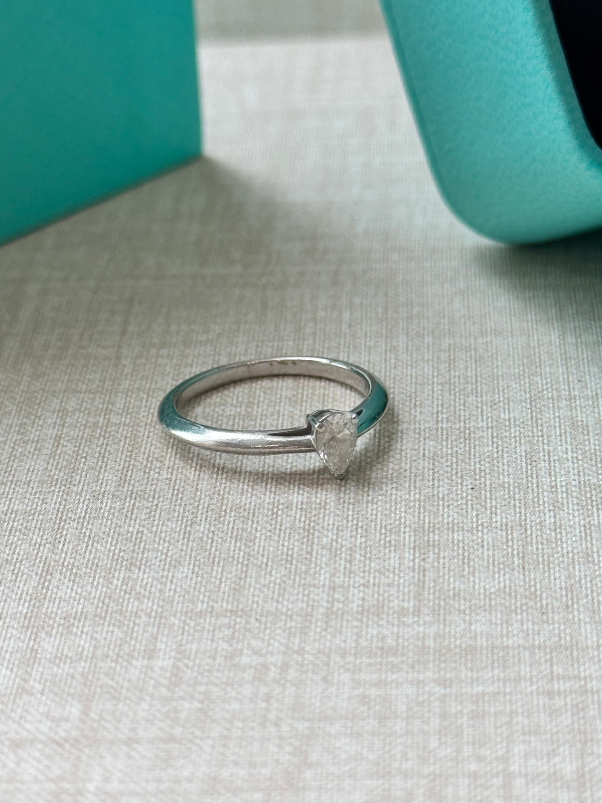 Tiffany & Co. Pear-Shaped Diamond Ring 0.23ct