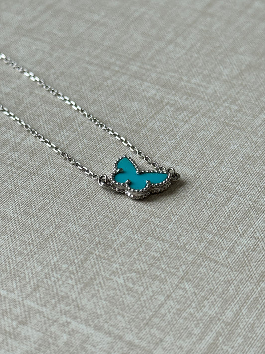 Van Cleef & Arpels Sweet Butterflies Bracelet 18K White Gold Turquoise