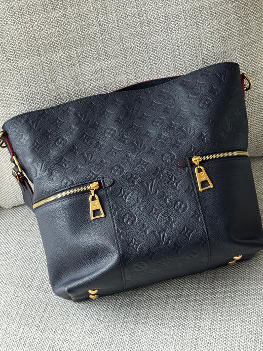 Louis Vuitton Melie Monogram Empreinte Marine Rouge Shoulder Bag
