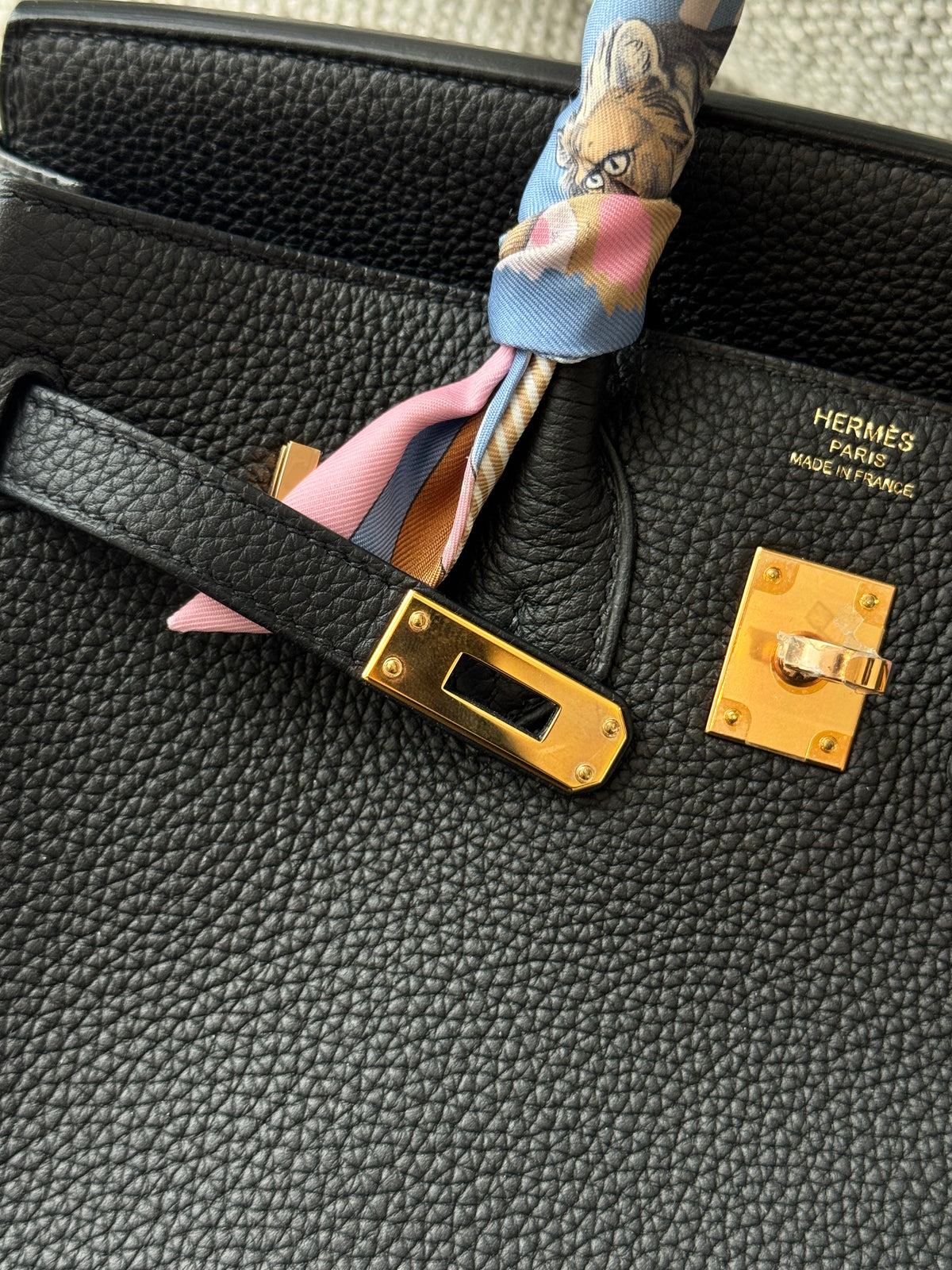 Hermès Birkin 25 Noir Togo Leather Rose Gold Hardware Z Stamp