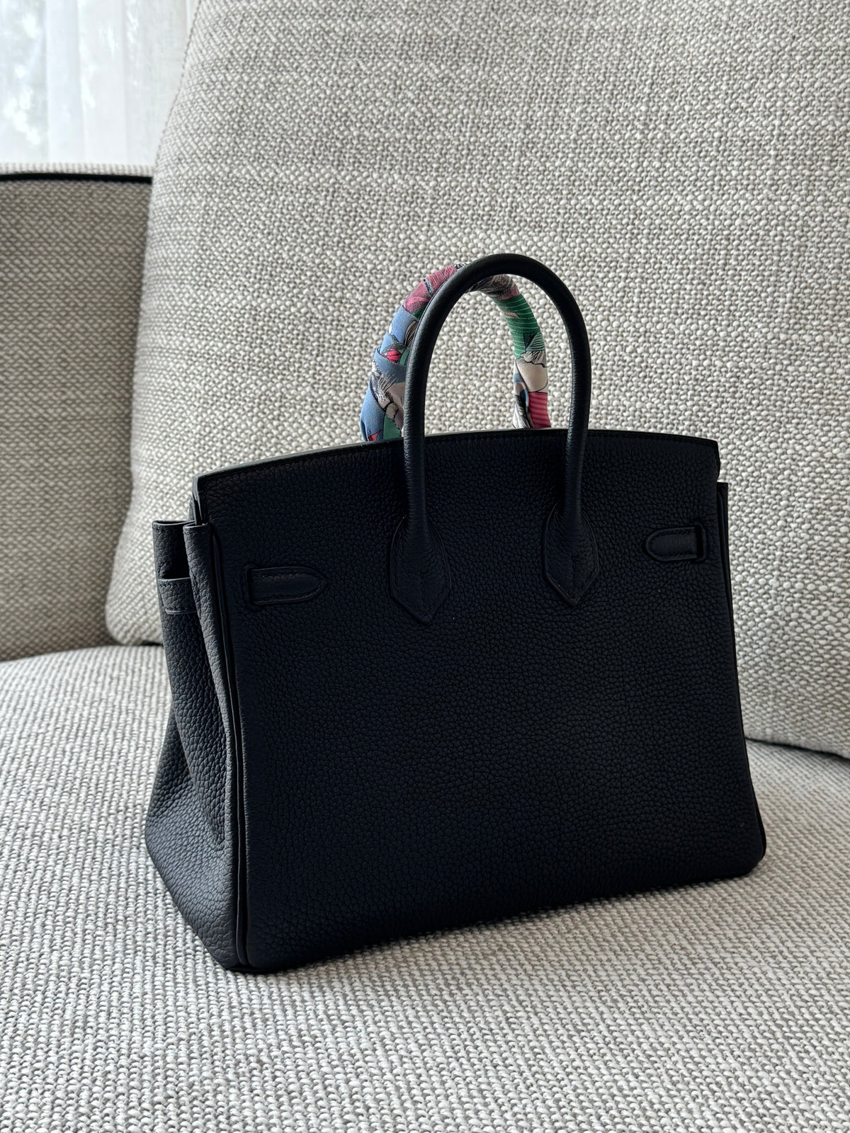 Hermès Birkin 25 Noir Togo Leather Rose Gold Hardware Z Stamp