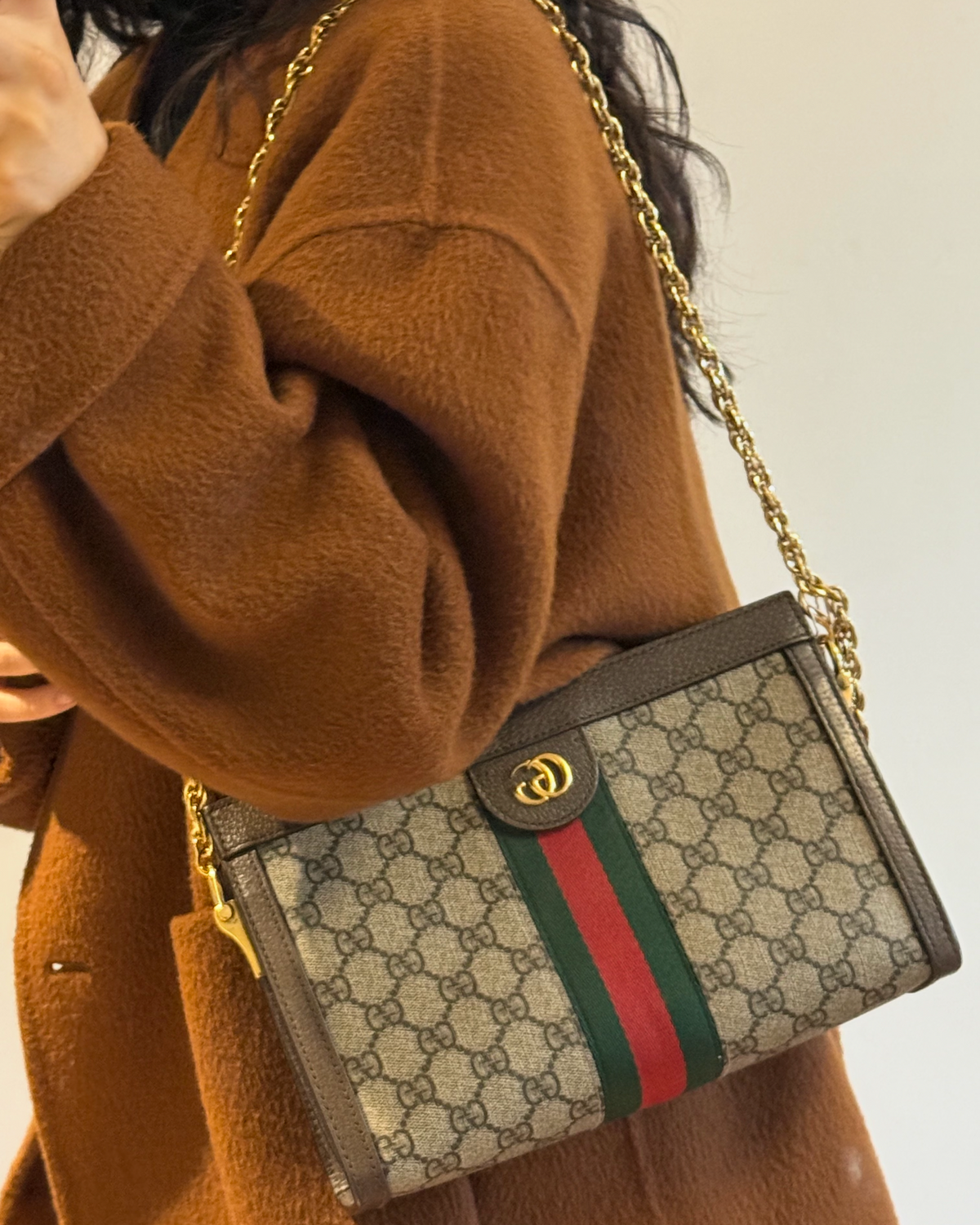 Gucci Ophidia GG Supreme Chain Wallet Crossbody Bag