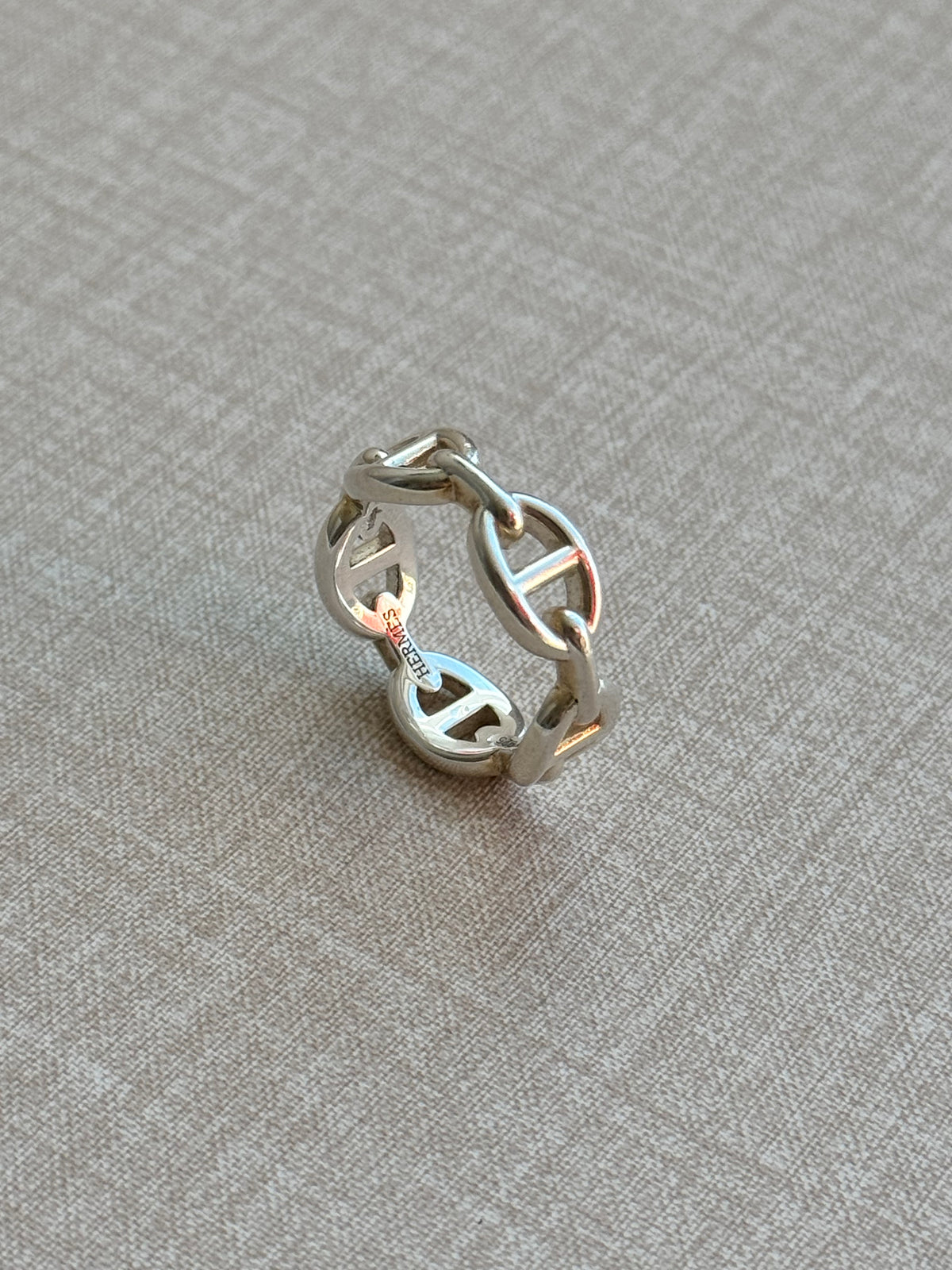 Hermès Farandole Ring 925 Sterling Silver Size 55