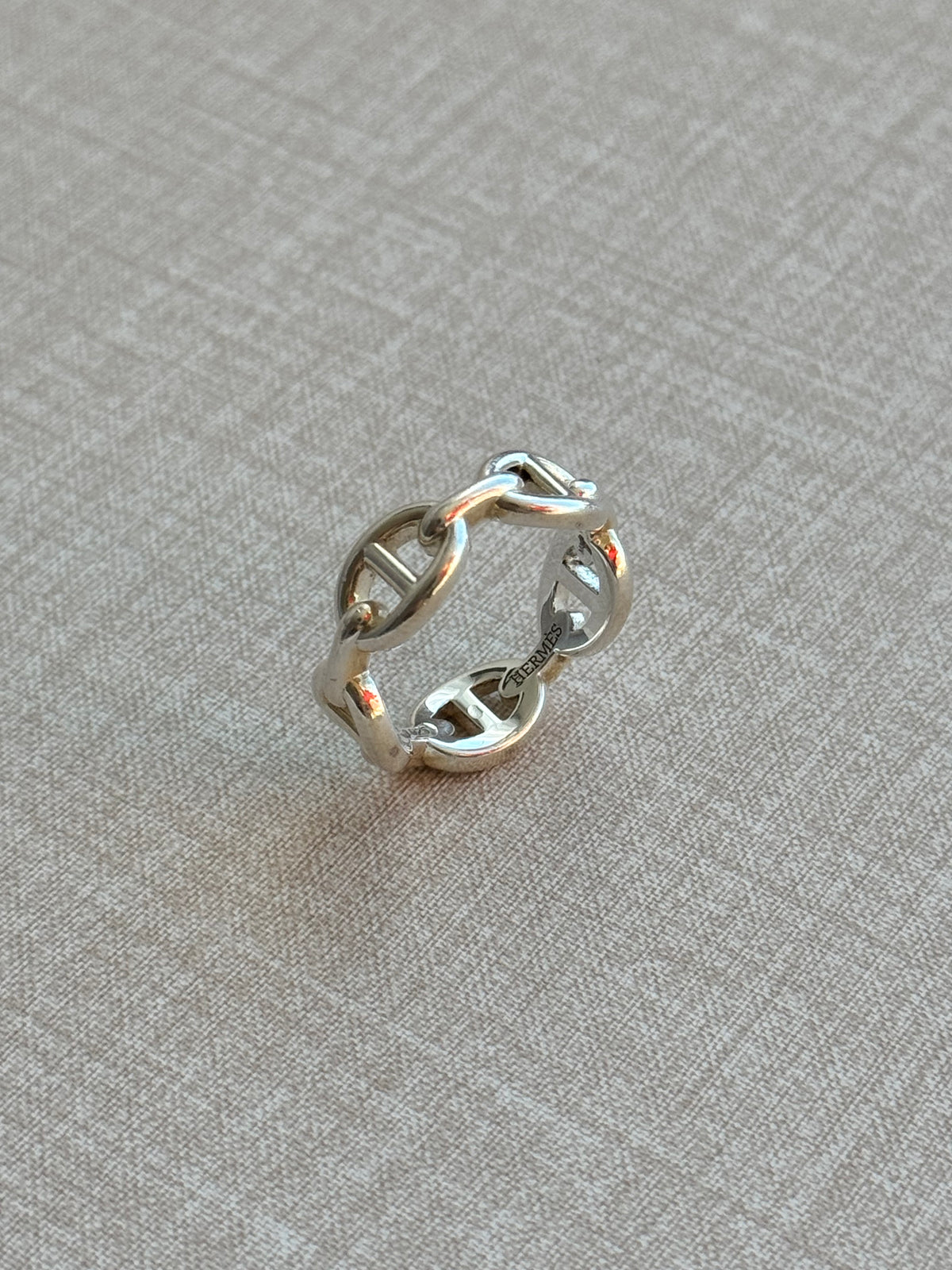 Hermès Farandole Ring 925 Sterling Silver Size 55