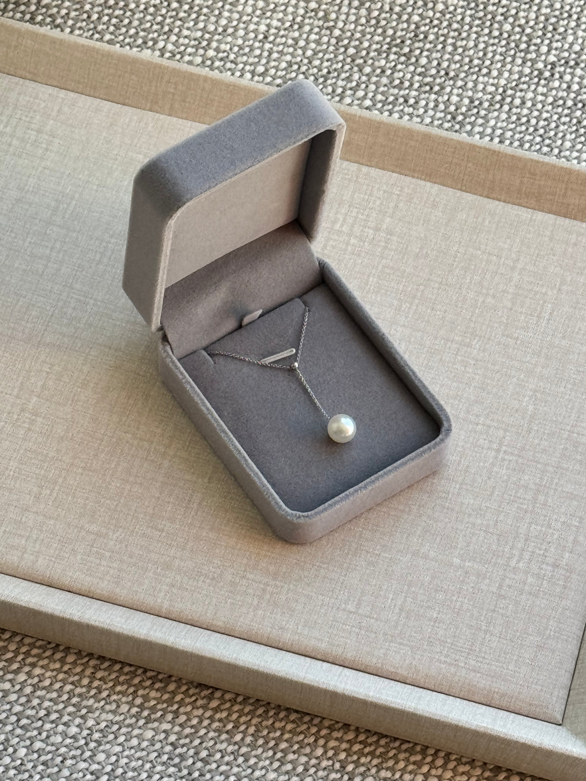 Charles Rose South Sea Pearl Y-Drop Necklace – 18K White Gold, 9.2mm
