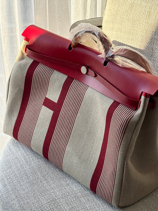 Hermès Herbag 50 – Limited Edition H Letter Canvas